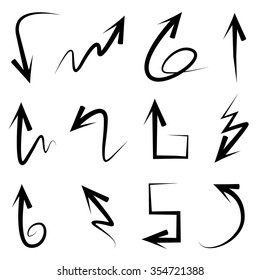 curved arrow icons