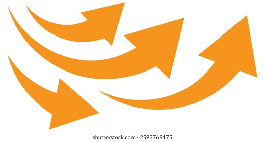 Curved arrow icons. curved arrows set. arrow symbol collection. vector