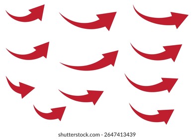 Curved arrow icons. curved arrows set. arrow symbol collection. vector