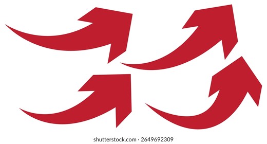 Curved arrow icons. curved arrows set. arrow symbol collection. vector