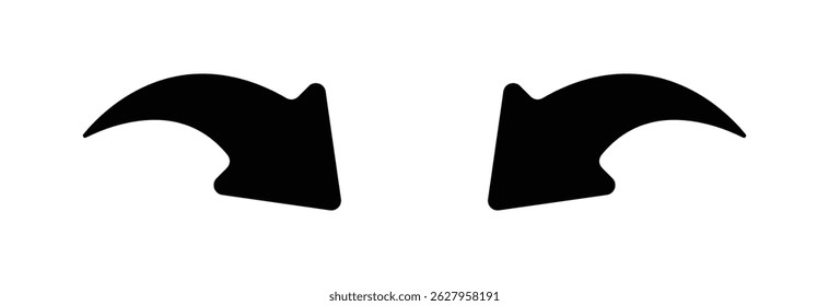 Curved arrow icons pointing left and right, representing direction, navigation, or turning.