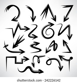 curved arrow icons, arrow vector