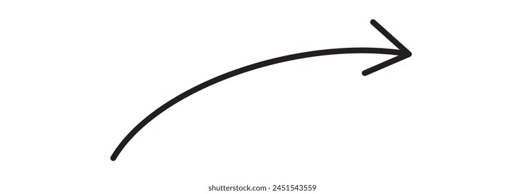 Curved Arrow Line Icon. Direction Illustration As A Simple Vector Sign  Trendy Symbol for Design eps 10