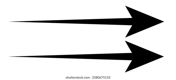 Curved arrow and long arrow icon vector. Arrow pointer icon sign symbol in trendy flat style.  Cute realistic up, down, left and right arrow icon isolated on white background. eps10