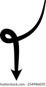 Curved arrow pointer hand drawn doodle style zigzag stripes arrows line 