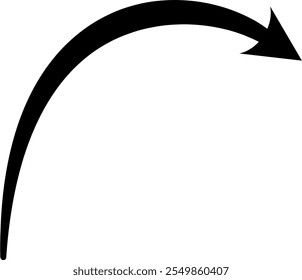 Curved arrow pointer hand drawn doodle style zigzag stripes arrows line 