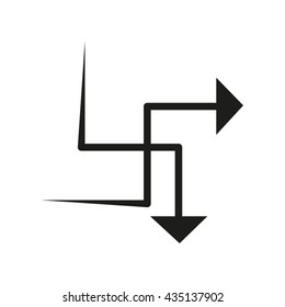 curved arrow pointer Vector icons