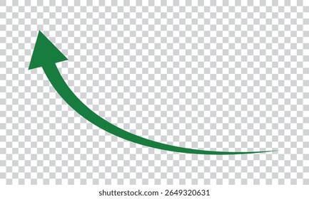 Seta Curva Apontando para Cima vetor arte