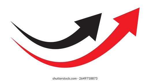 Seta curva para a direita sinal de vetor de direção. Sinal de seta curva. seta arredondada. Ponteiro de direção para cima. Vetor de símbolo de símbolo de ícone de ponteiro de seta.