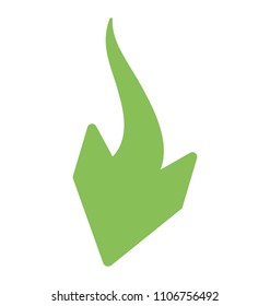 
An curved arrow showing down indication or direction
