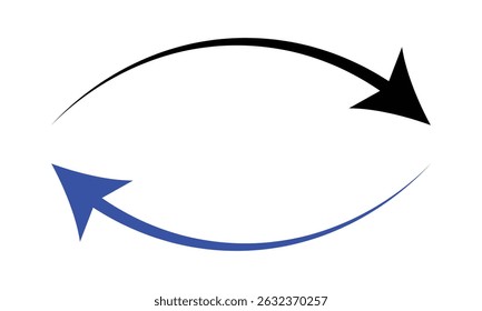 Curved arrow sign. arrow icon on white background. flat style. arrow icon for your web site design, logo, app, UI. arrow indicated the direction symbol. Eps 10.