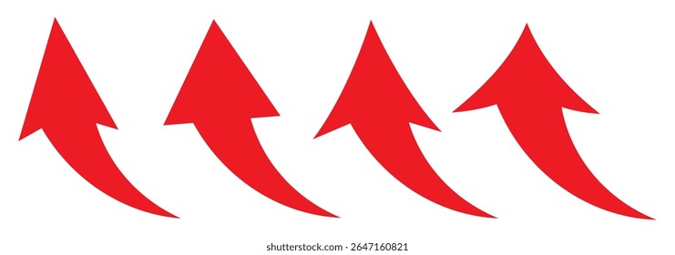curved arrow sign. curved arrow icon. Curved arrow vector illustration isolated on white background.