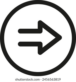 Curved arrow symbol inside circle - stock vector