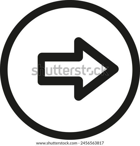 Curved arrow symbol inside circle - stock vector
