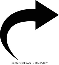curved arrow vector eps 10