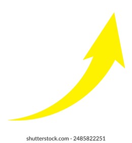Up curved arrow vector icon design on white background.