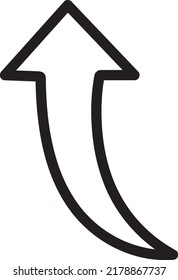 ilustración de vector de flecha curva en fondo blanco 2.eps
