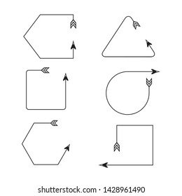 curved arrows and bend bows element set