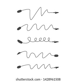 curved arrows and bend bows element set
