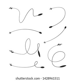 curved arrows and bend bows element set