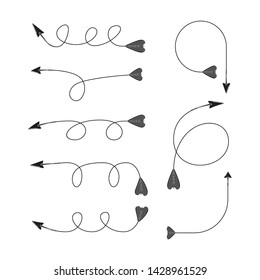 curved arrows and bend bows element set
