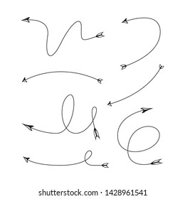 curved arrows and bend bows element set