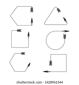 curved arrows and bend bows element set