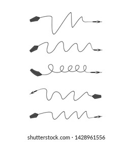 curved arrows and bend bows element set