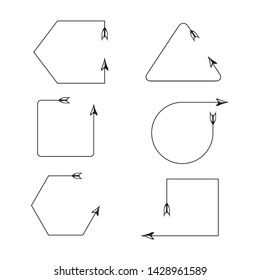 curved arrows and bend bows element set