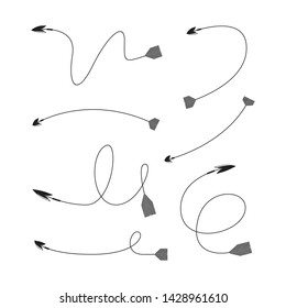 curved arrows and bend bows element set
