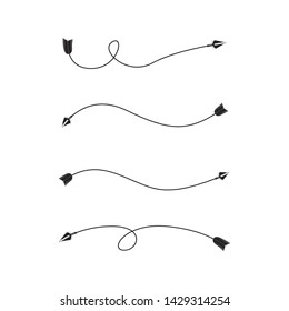 curved arrows and bend bows element set