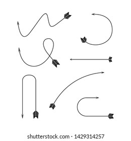 curved arrows and bend bows element set