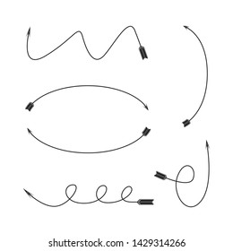 curved arrows and bend bows element set