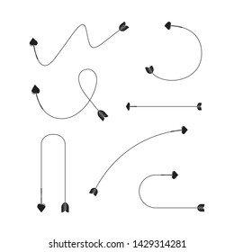 curved arrows and bend bows element set