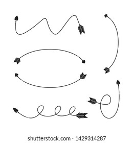 curved arrows and bend bows element set