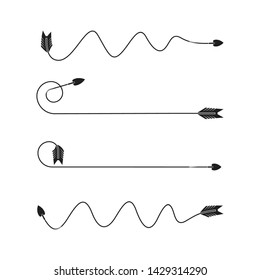 curved arrows and bend bows element set