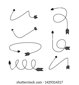 curved arrows and bend bows element set