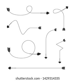 curved arrows and bend bows element set