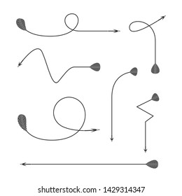 curved arrows and bend bows element set