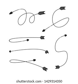 curved arrows and bend bows element set