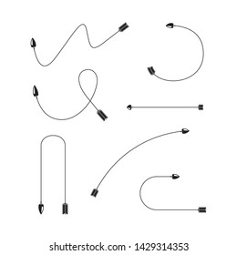 curved arrows and bend bows element set