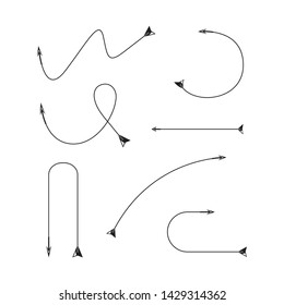 curved arrows and bend bows element set
