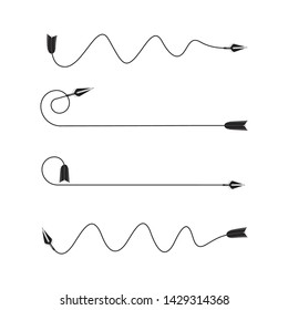 curved arrows and bend bows element set