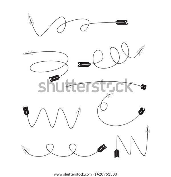 curved arrows and bend\
bows element set