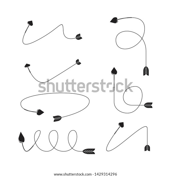 curved arrows and bend\
bows element set