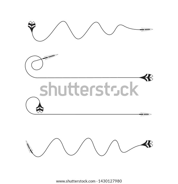 curved arrows and bend
bows element set
