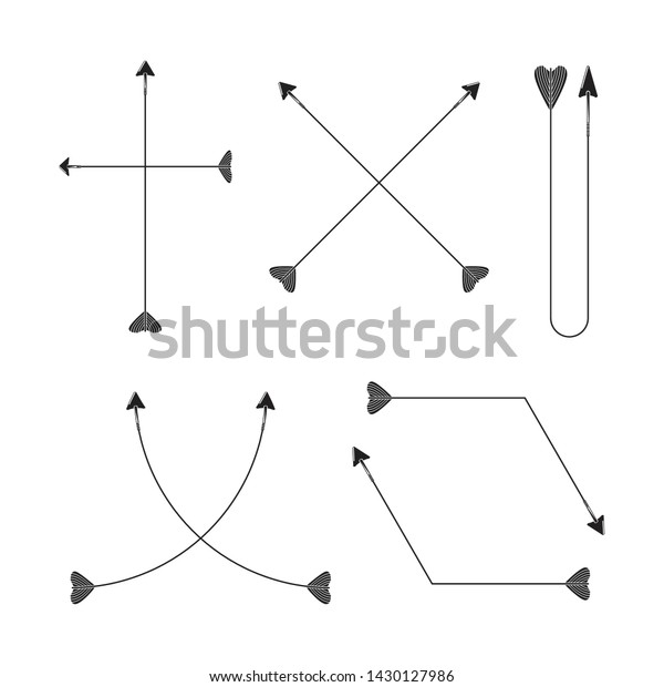 curved arrows and bend
bows element set