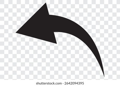 curved arrows isolated on white background. Curved arrows, hand drawn curved arrows. red curve arrow icon vector illustration