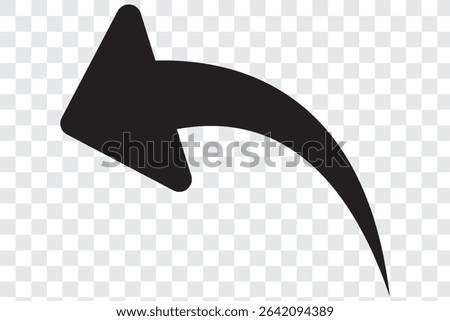 curved arrows isolated on white background. Curved arrows, hand drawn curved arrows. red curve arrow icon vector illustration