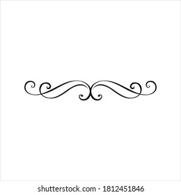 Curved, authentic motif drawing, vector